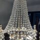 Old hot air balloon chandelier with crystal and bronze tassels