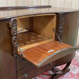 English art deco oak bar