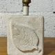 Vintage stone lamp with a cord lampshade from the 1970s.