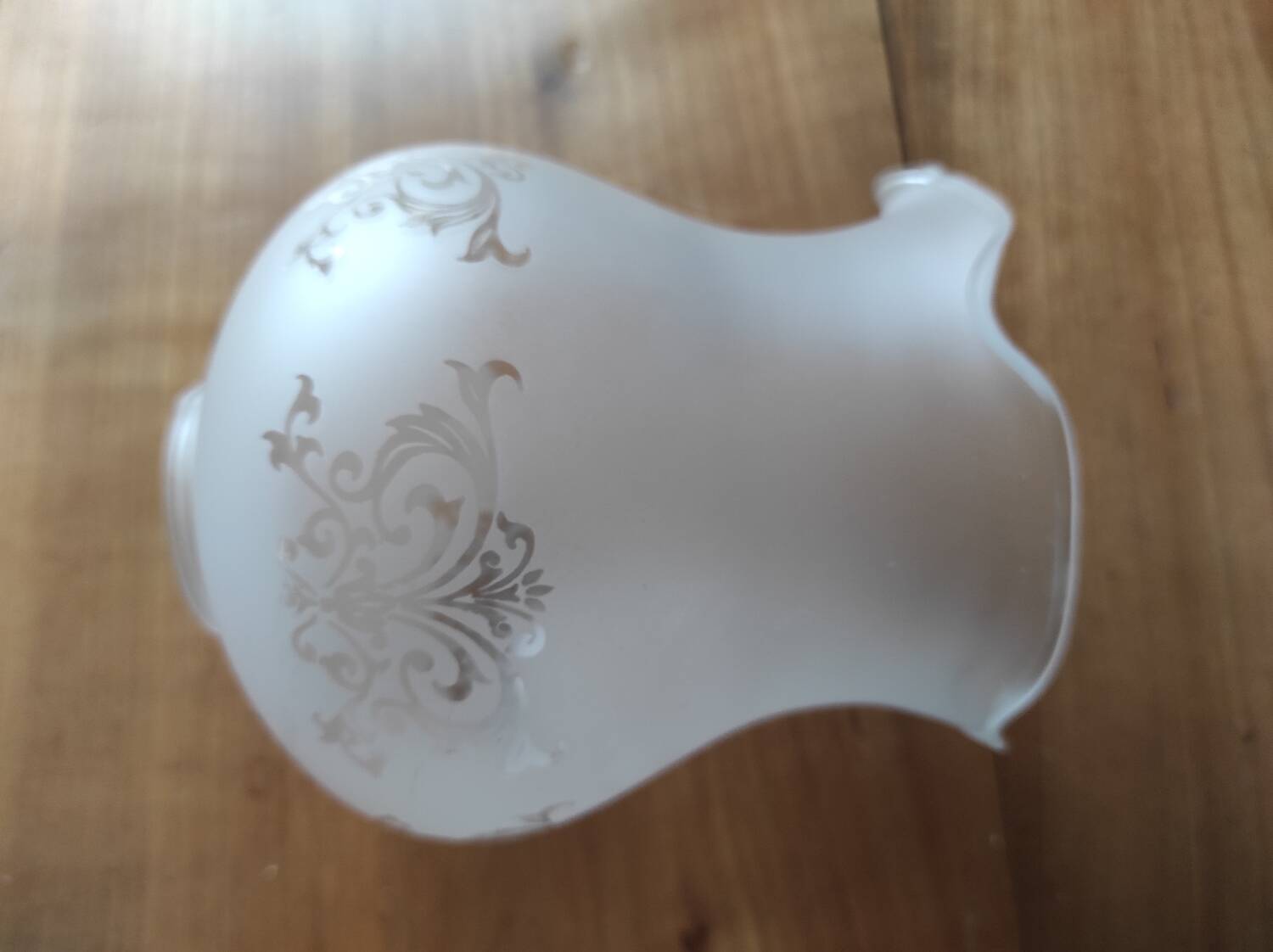'Tulip' lampshade for lighting, transparent decoration on frosted glass.
