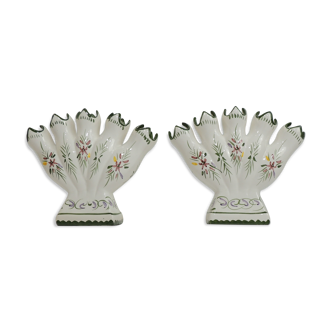 Vases soliflore faience vintage