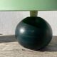 Lampe en bois boule verte l