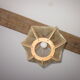 Suspension vintage en bois et fils