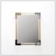 Wall mirror in lucite and chrome, 1970s