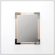 Wall mirror in lucite and chrome, 1970s