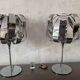 Paire de lampes eres chrome – seylumière– design space age