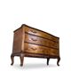 Commode en noyer burl art déco italien, années 1940/50.
