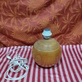 Vintage: turned wooden ball lamp base made in italy imt