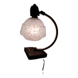 Art Deco lamp in marble and Clichy glass