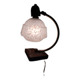 Lampe art-déco en marbre et verre de Clichy