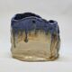 Ceramic pottery vase in relief signed angilella