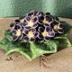 Ceramic sculpture, slip, bouquet of pansies