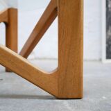 Vintage coffee table in wood and glass