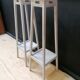 Pair of harnesses, pedestal table with plants, vintage wooden