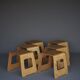 Tabourets Benjamin vintage IKEA en contreplaqué par Lisa Norinder, 1999. Lot de 6