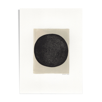One-design painting on paper, dated and signed without frame