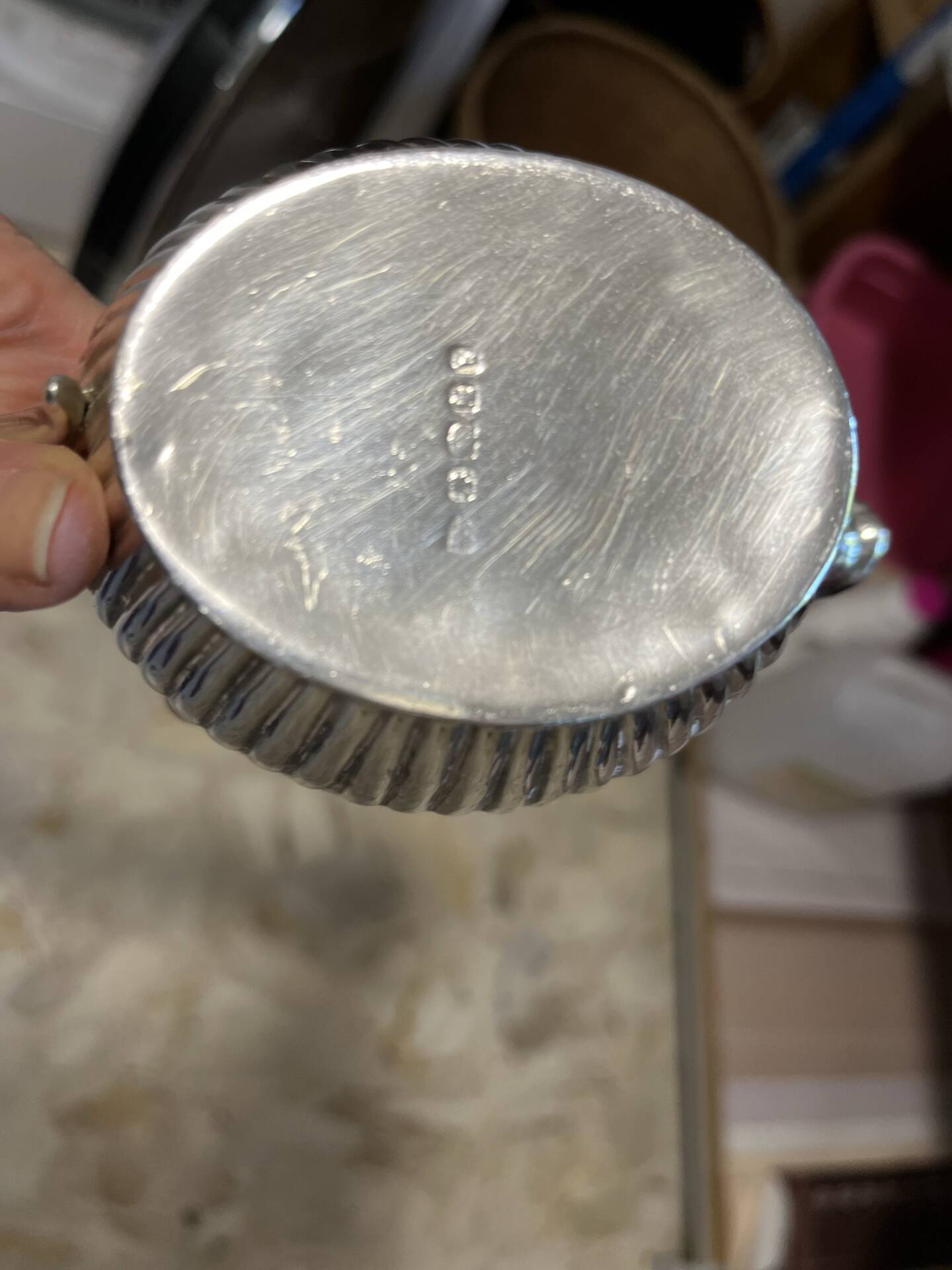 Silver-plated sauce boat