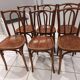 Suite of 6 vintage bistrot chairs 1930s