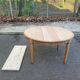 Renovated Louis Philippe round extendable dining table from the 18th century, 205cm.