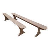 Paire de bancs chêne 250cm