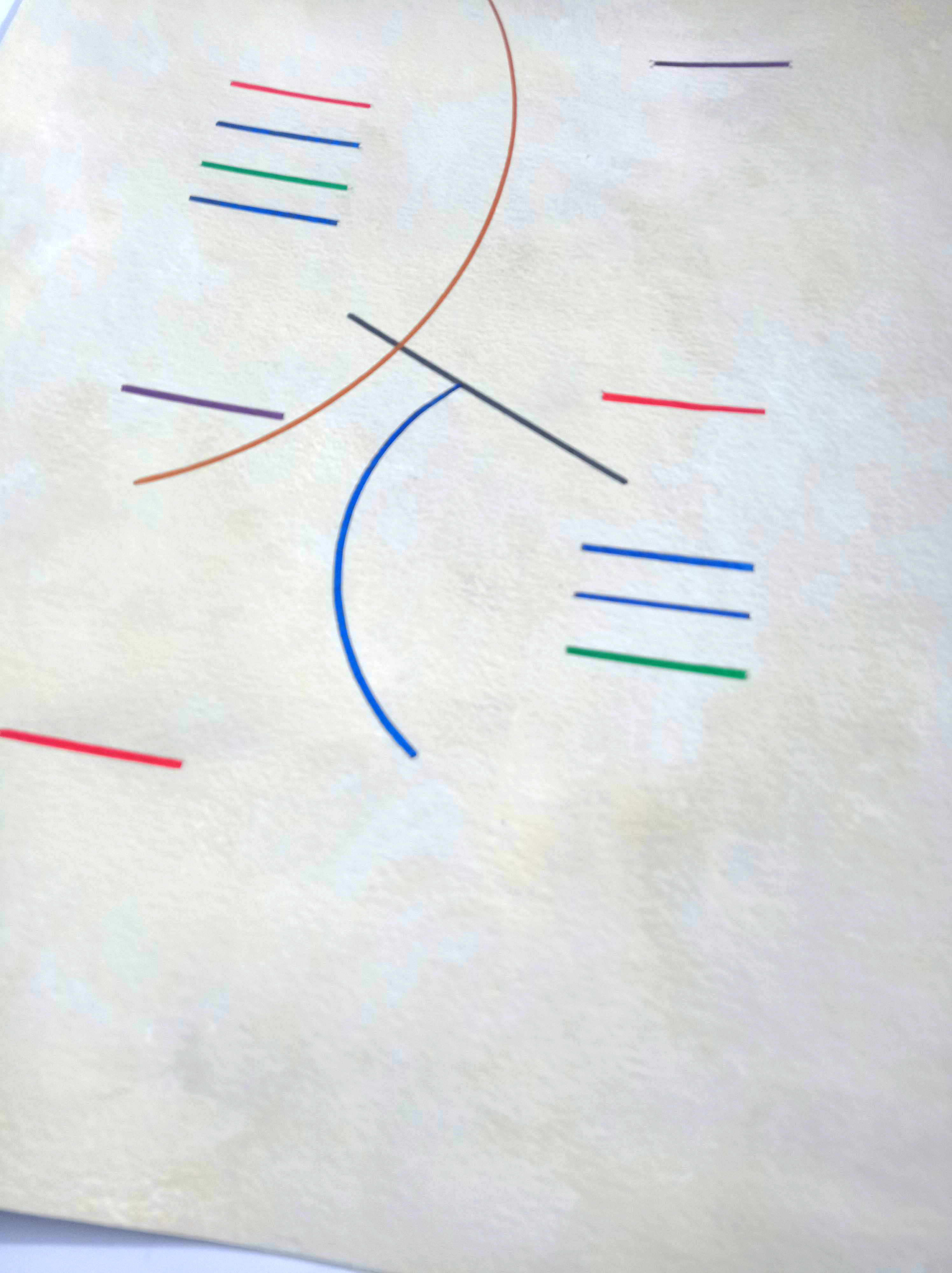 Abstraction geometric Curves an Straight