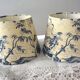 Lot de 2 abat-jour toile jouy