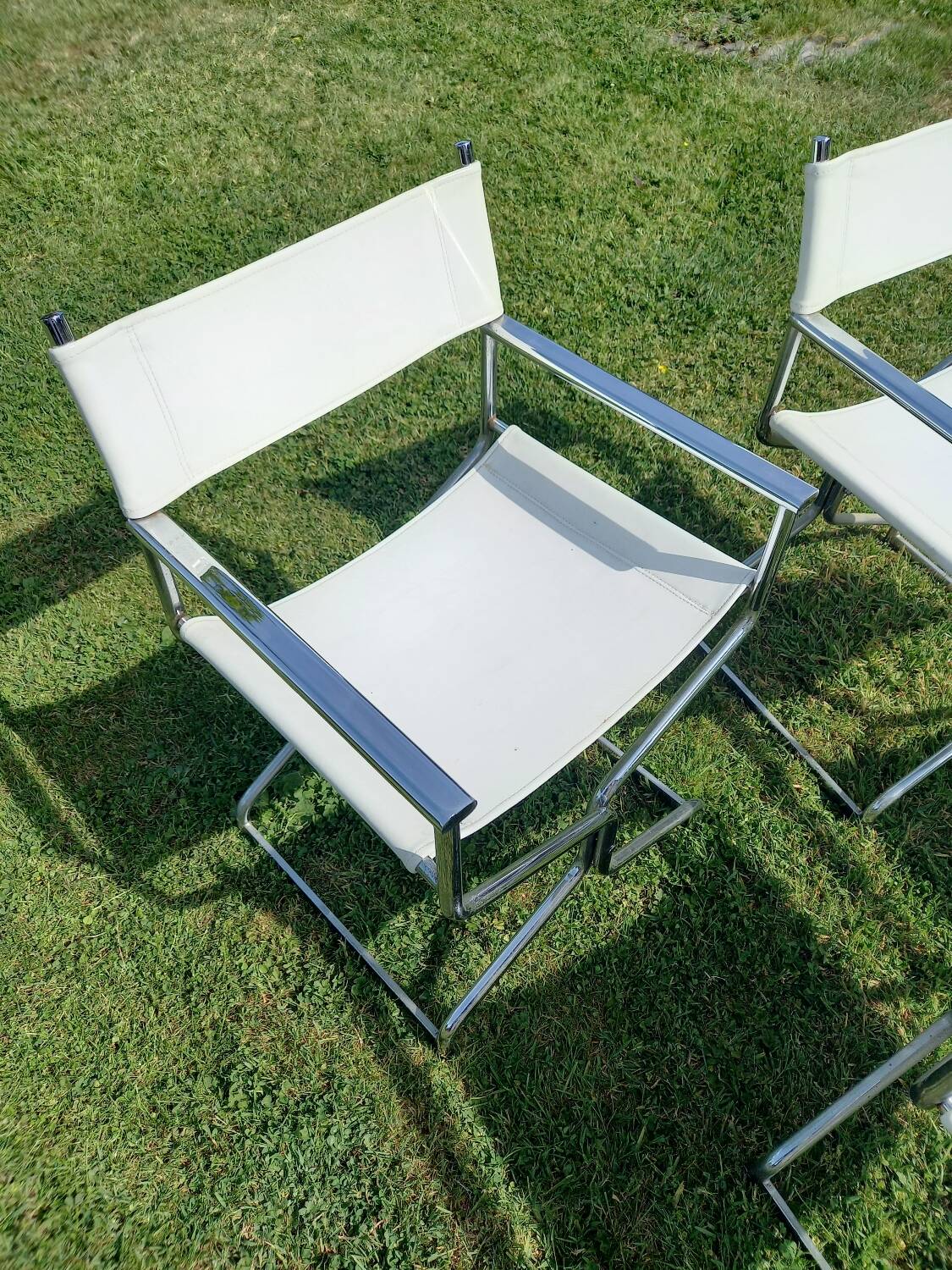 4 vintage charm leather director's armchairs