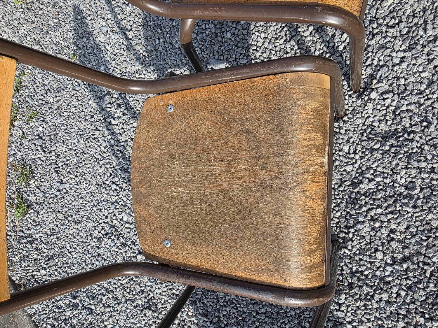 11 school chairs from the 70s