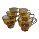 Amber glass espresso cups from the 1960s-70s. Italy