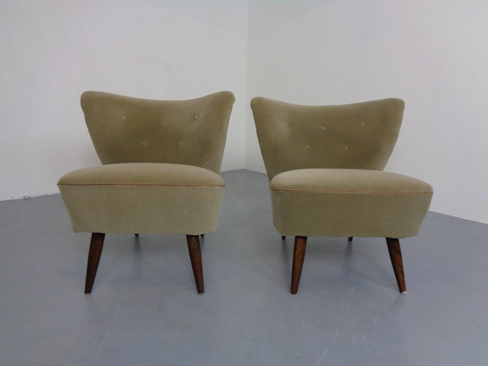 Set of German Organic Club Chairs, 1950s
