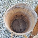 Rattan and bamboo plant holder from the 50s