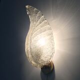 Applique murale en feuille de verre de murano années 1950
