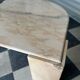 Table basse vintage en marbre rose
