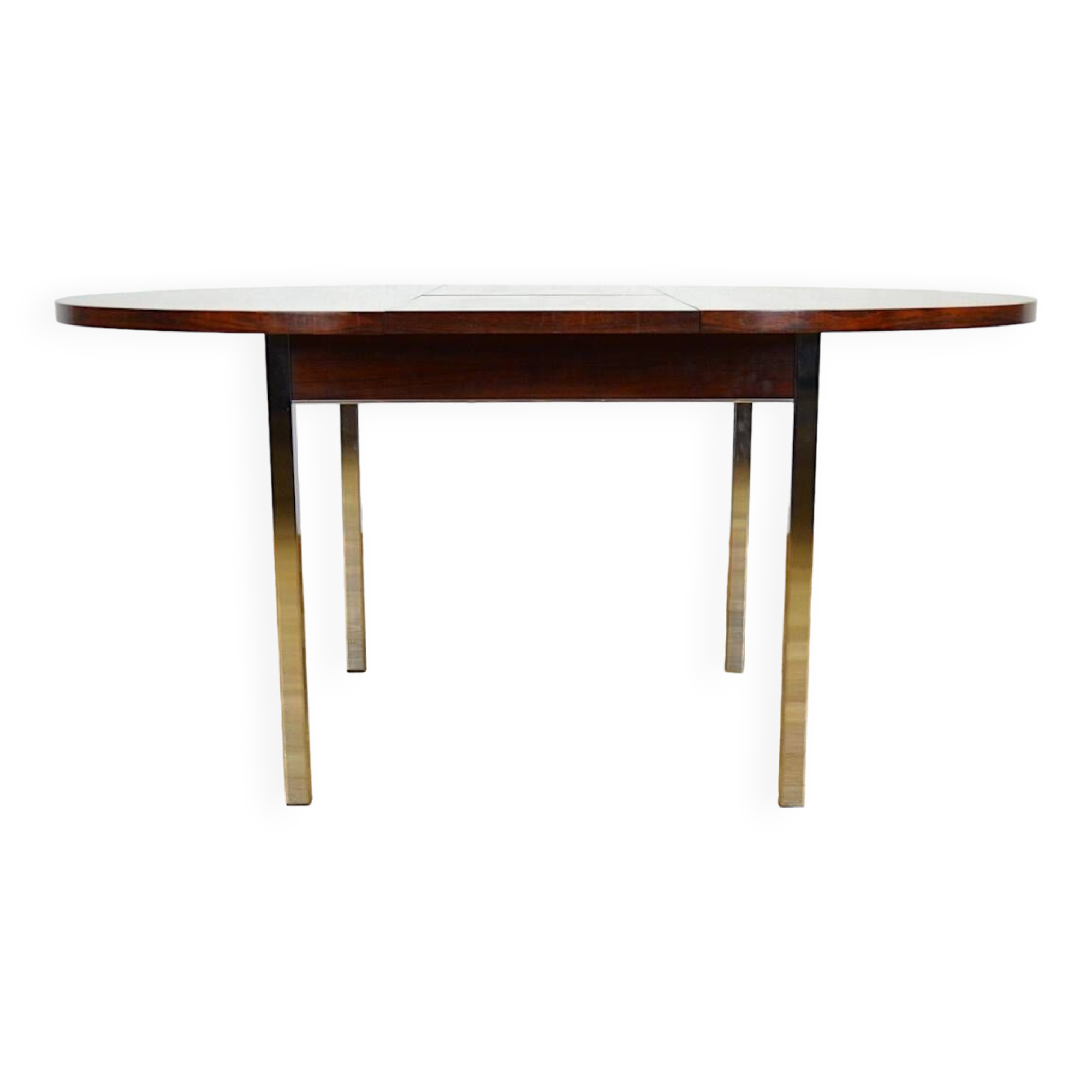 Table de repas en palissandre et chrome 1960