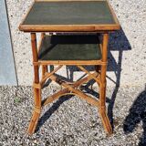 Vintage rattan side table