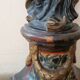 Ancient polychrome wooden sculpture representing the Virgin and Child, from