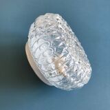 Plafonnier rond en verre ciselé