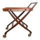 Danish folding teak rolling table, Svend Aage Madsen/Illums Bolhigus.