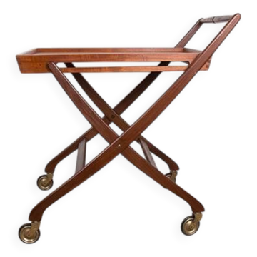 Table roulante Danoise pliable en teck, Svend Aage Madsen/Illums Bolhigus.