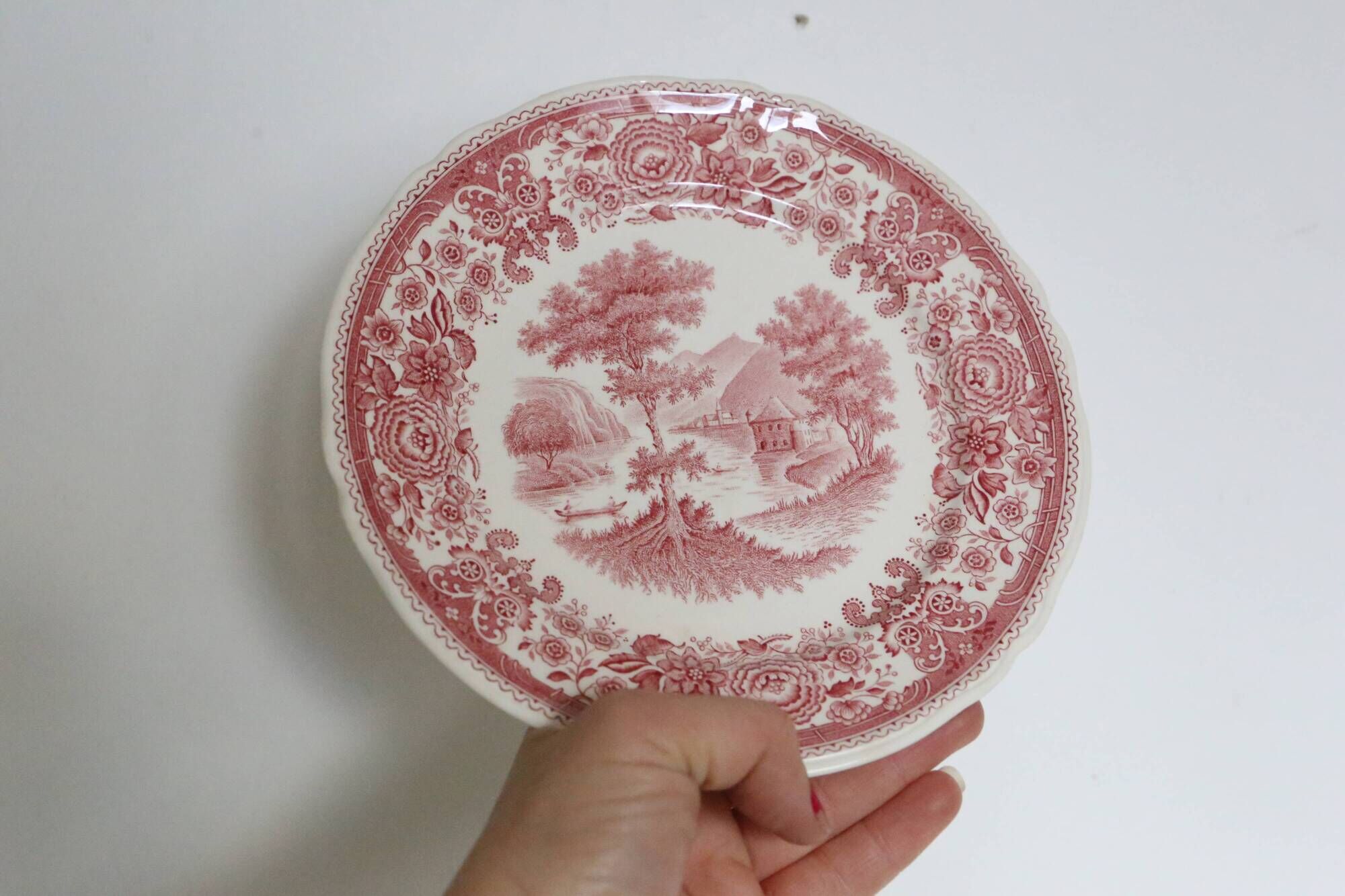 Set of 4 Burgenland dessert plates, pink, Villeroy and Boch