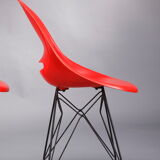 Set of four chairs with base