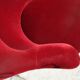 Paire de fauteuils crapaud velours rouge