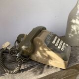 Old telephone 1980 socotel brown bakelite