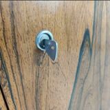 Vintage rosewood sideboard, chrome 1960