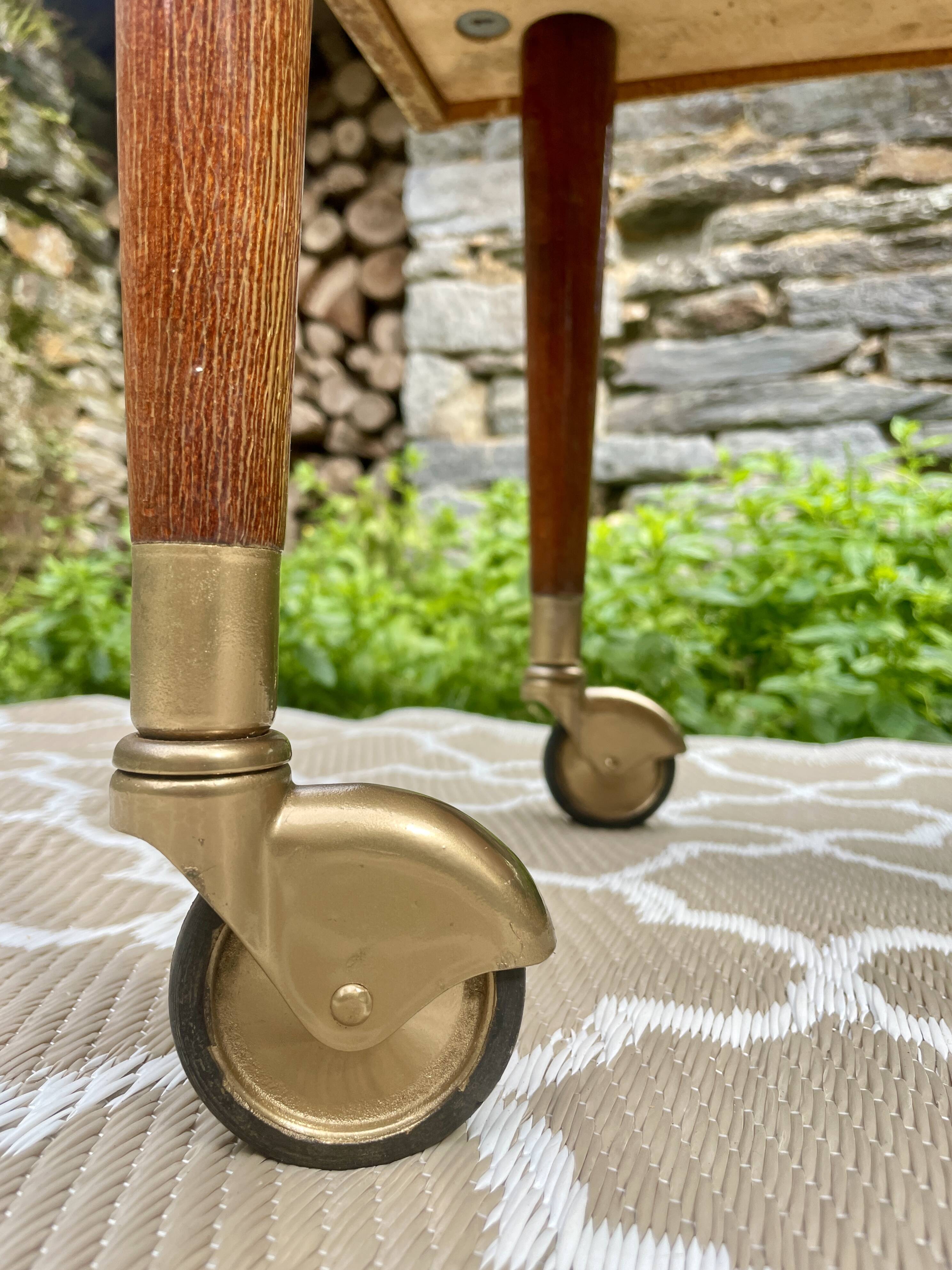 Bar cabinet on wheels