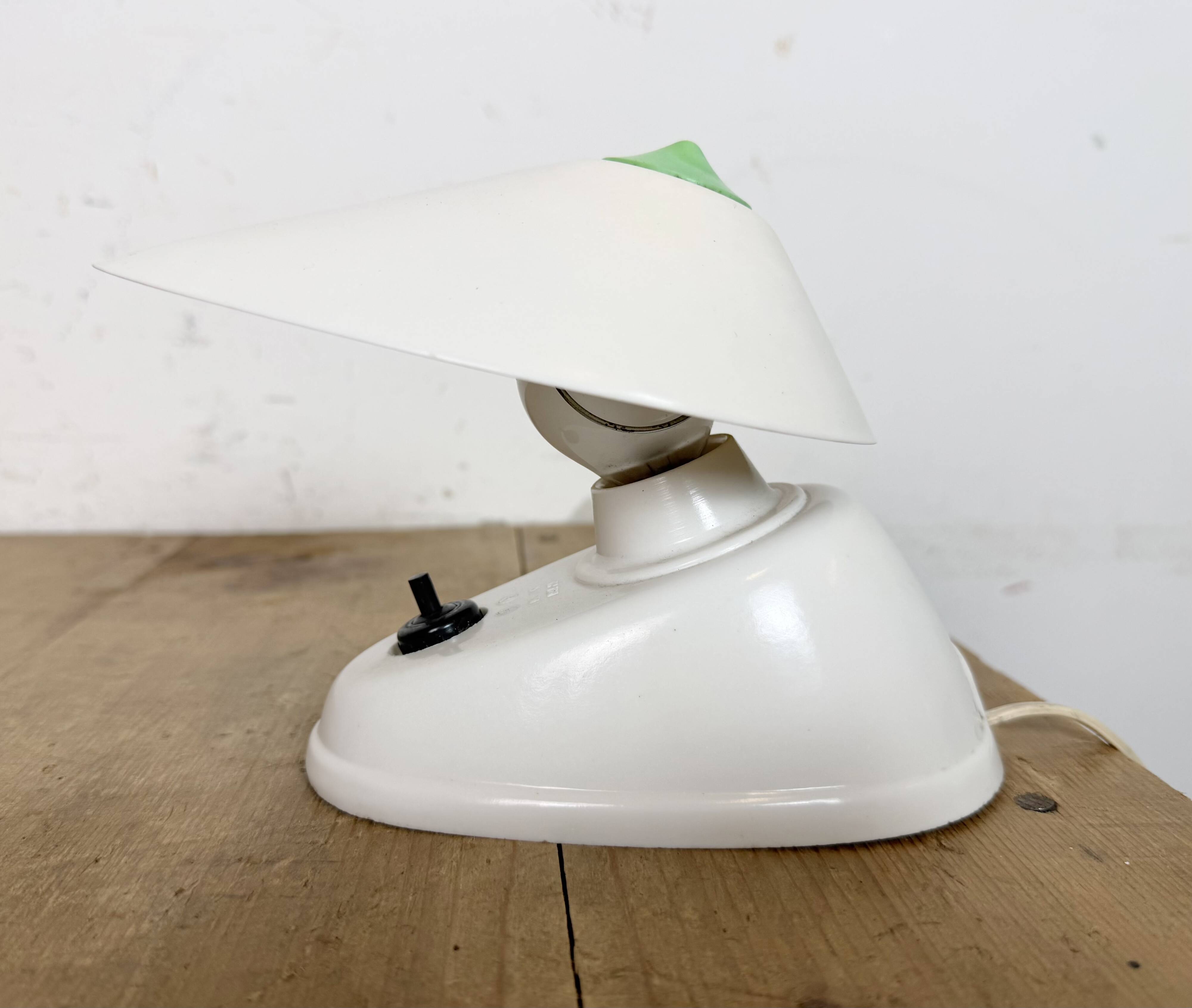 Vintage White Bakelite Table Lamp, 1950s