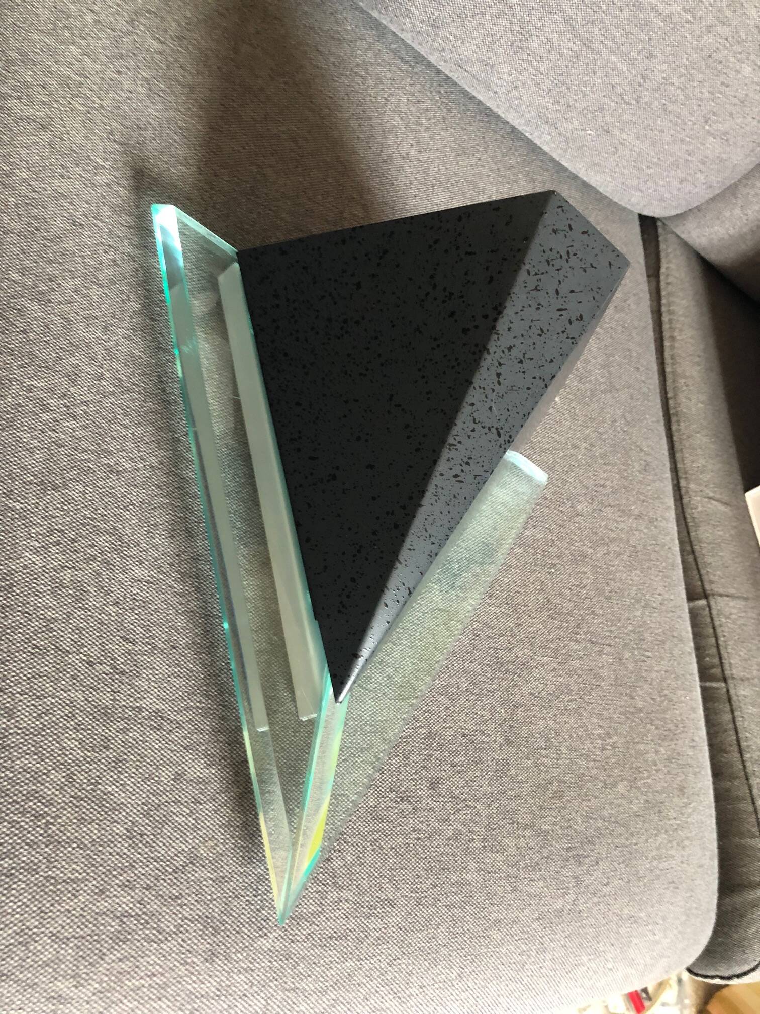 Pair of Postmodern Triangular Wall Sconces, 80s, Elite Holland