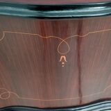 Pair of Mahogany Nightstands with in the Style of Tomaso Buzzi, Italy, 1950s