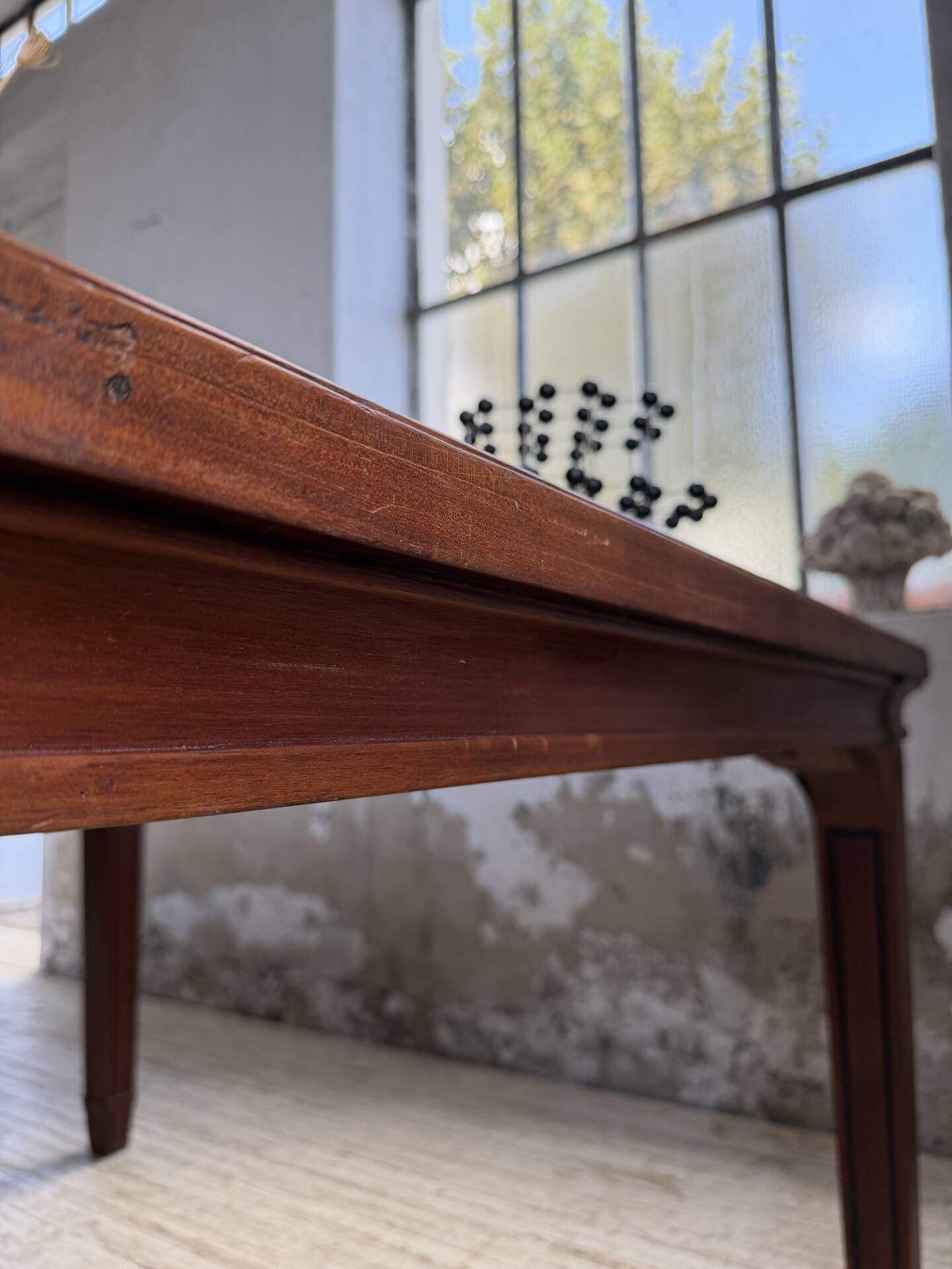 Double-sided walnut counter desk 1900