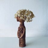 Terracotta personified vase